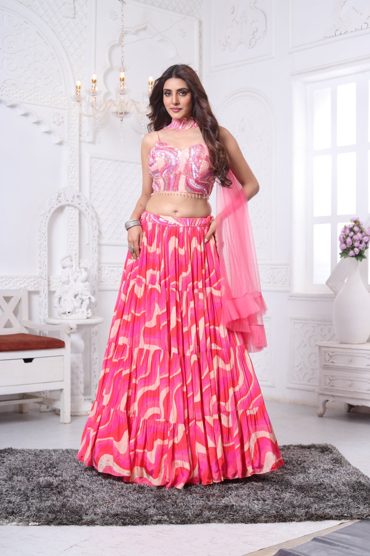 Pink Prism Lehenga