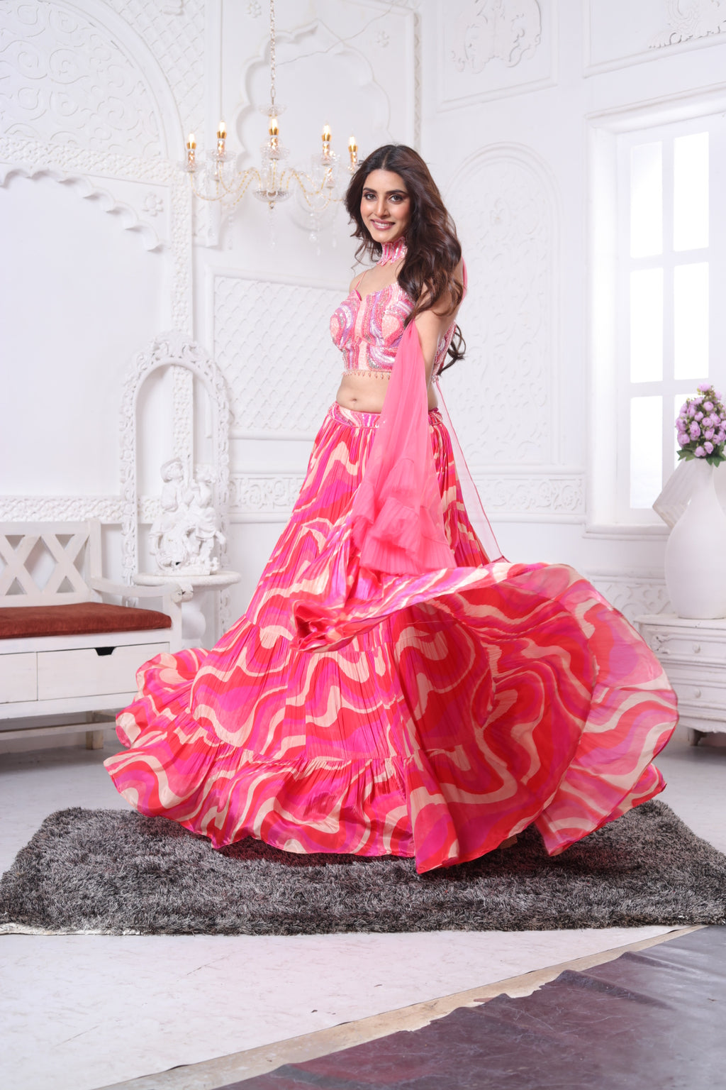 Pink Prism Lehenga