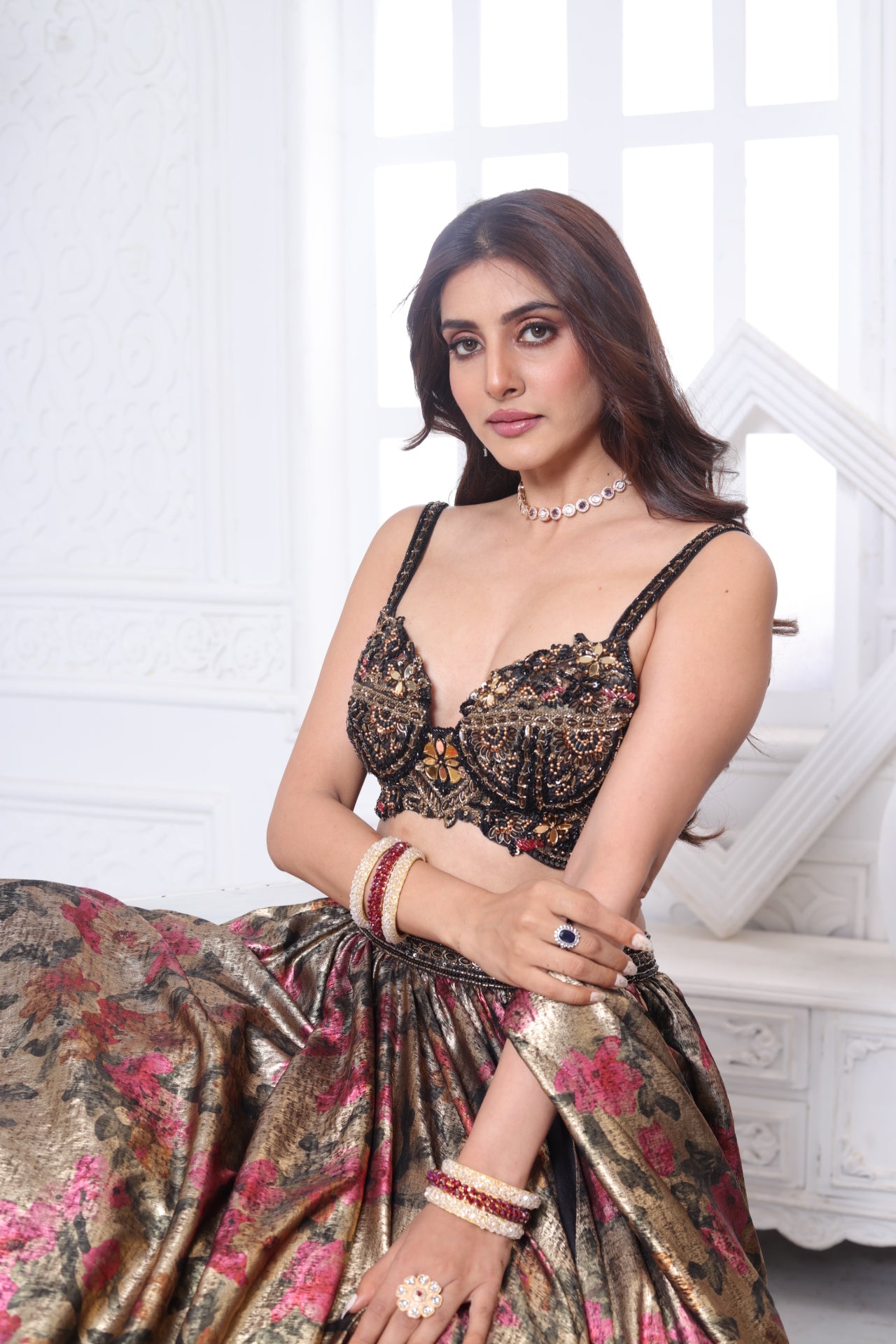 Midnight Bloom Lehenga