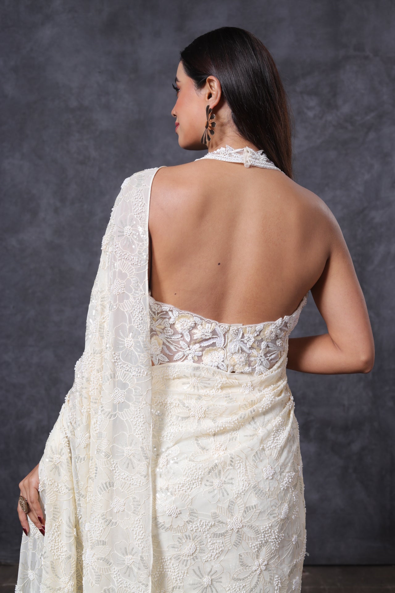 Ivory Aura Saree