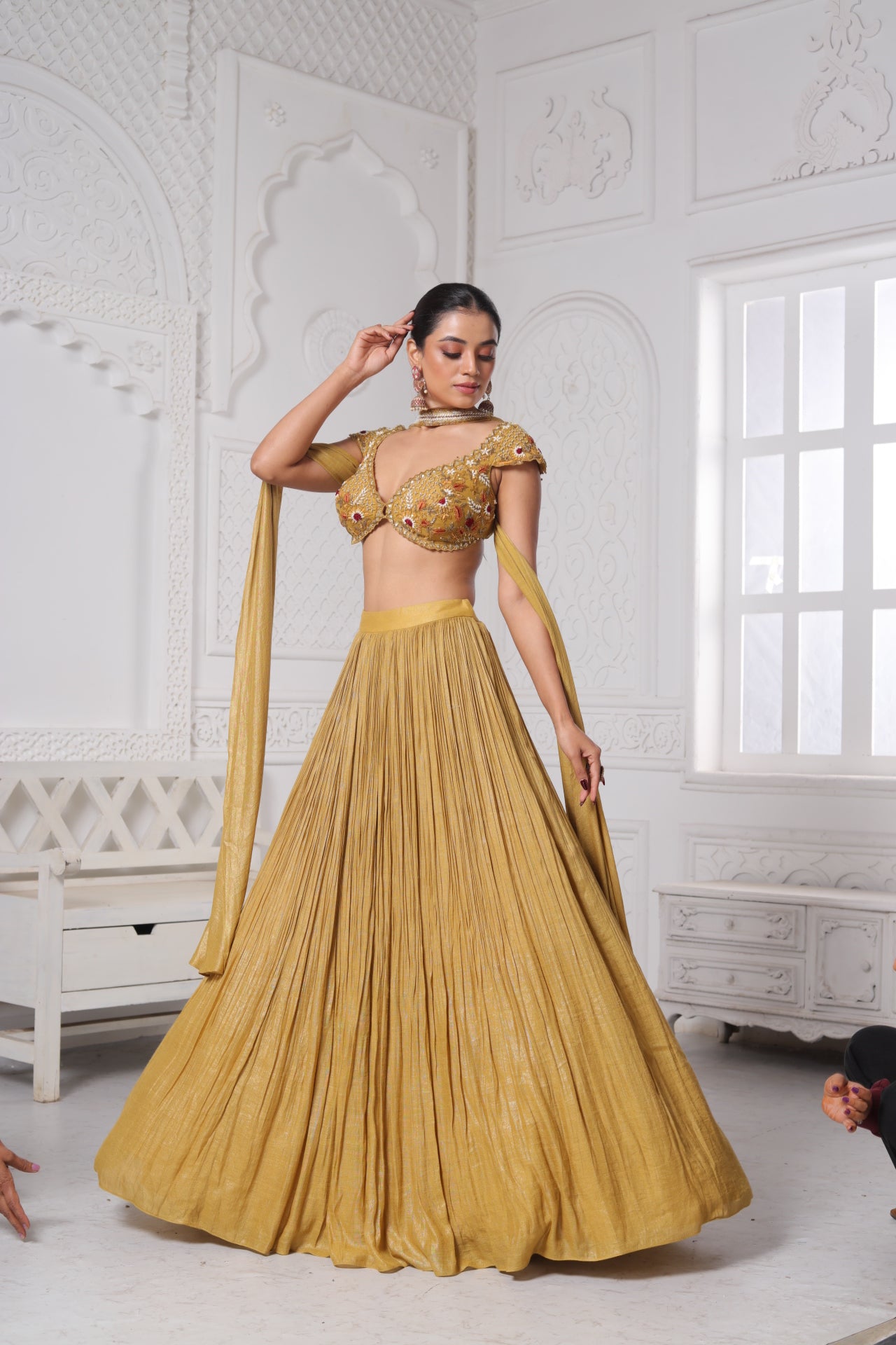 Amaltas Mustard Lehenga